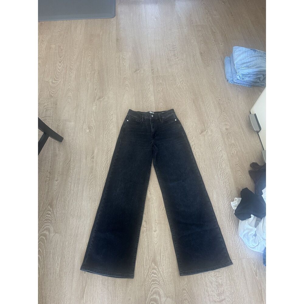Black frame le slim palazzo new without tags